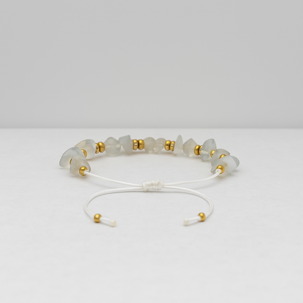 Clear Quartz Clarity – Gold Leaf Bracelet