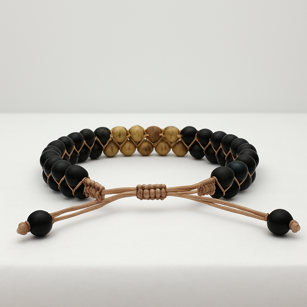 Earthbound – Natural Jasper & Matte Onyx Bracelet