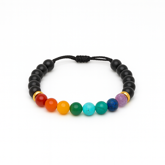 Vensus Black Onyx Chakra Fusion Bracelet